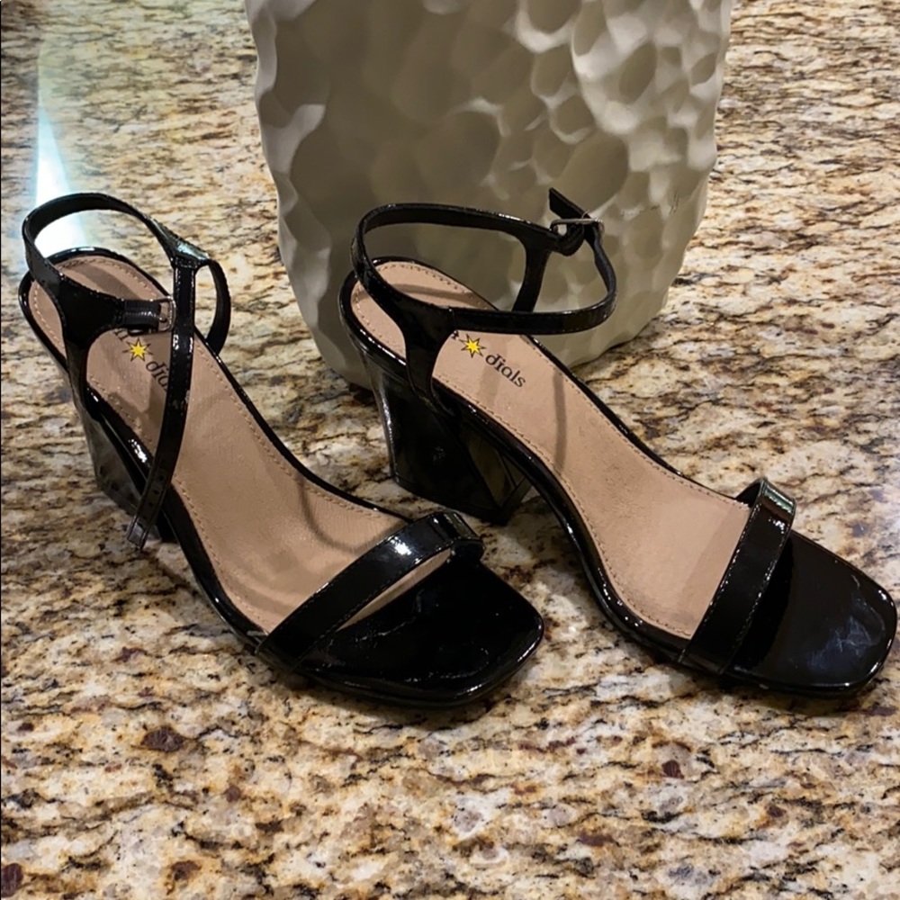 Black Patent Leather Sandals/Shoes